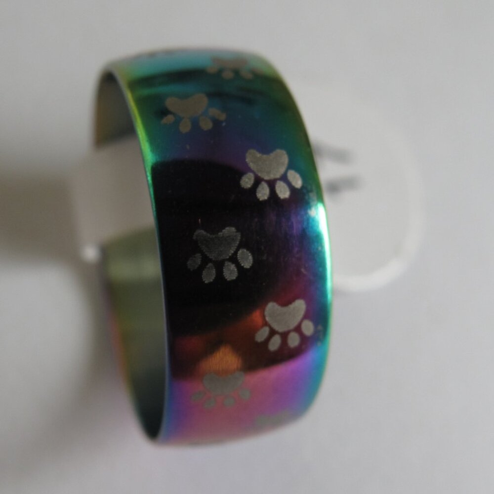 🆕 PAWS motive Ring size 17 NEW Stainless Steel Jewelry Accessories